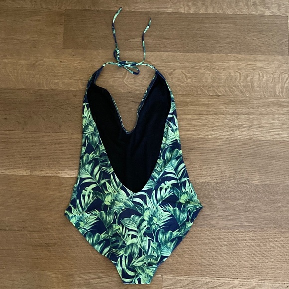 Onia Green Leaf Print One Piece Swimsuit - Picture 3 of 4